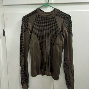 Athleta | Army Green Compression Long Sleeve Top Size M/L